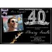 40th Birthday Party Invitation with photo,Silver Diamond 40th Birthday Invitation, (15ab)